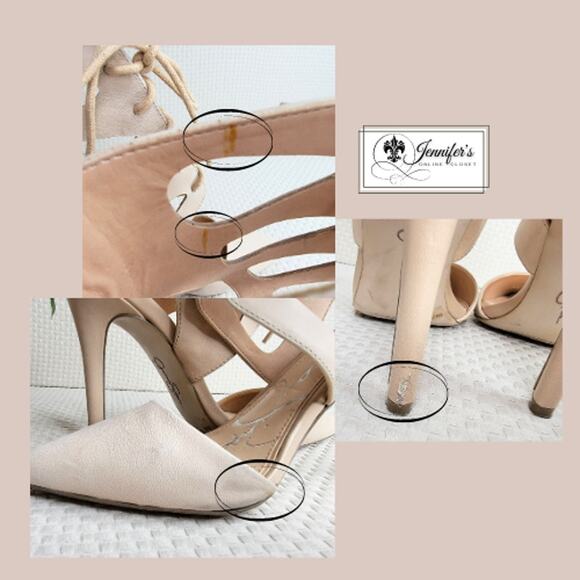 3/$25 Jessica Simpson Bisque Cecerre Lace Up Cut Out Heels - Picture 10 of 14